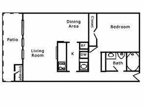 1x1 650 floor plan